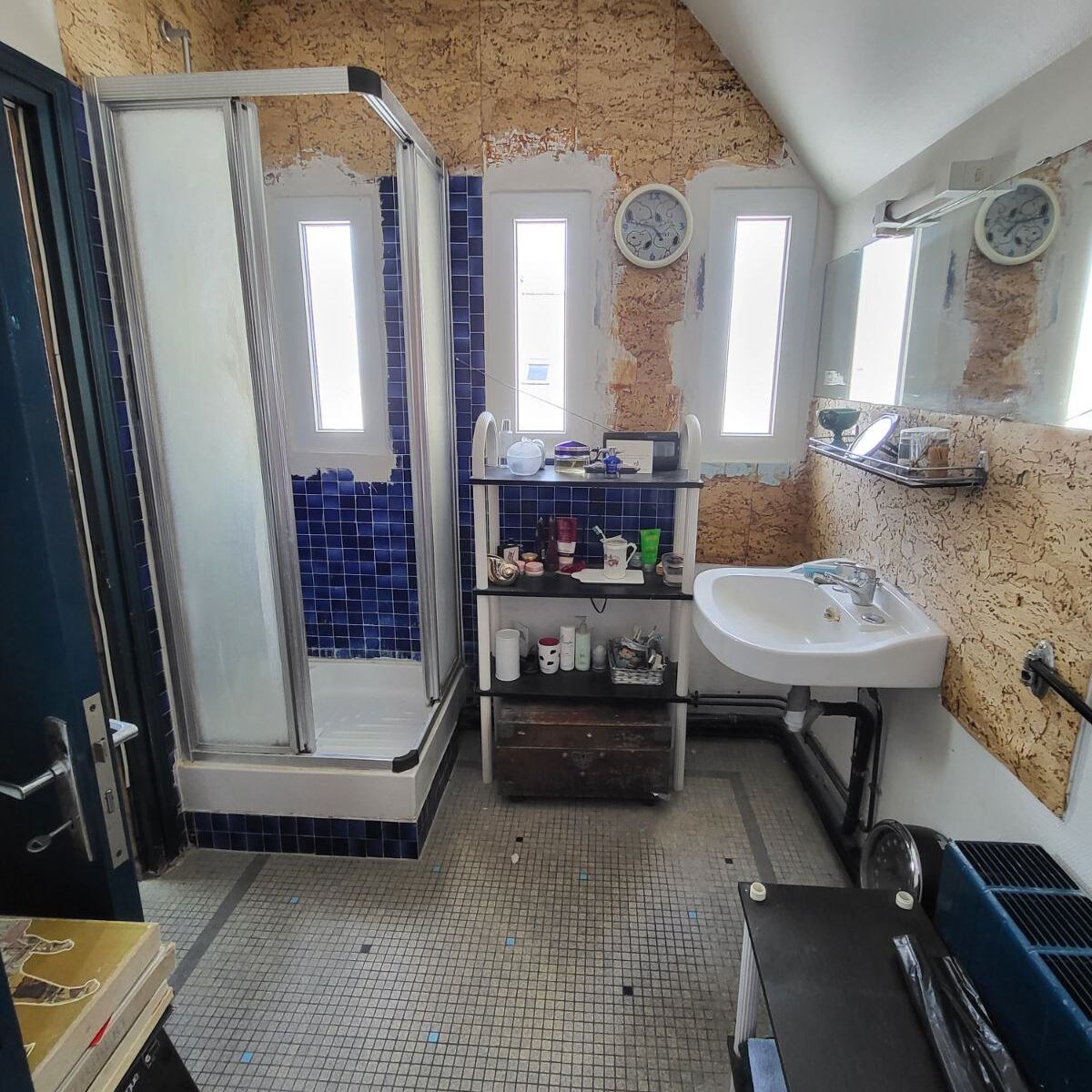 Salle de bain mansardée Damgan Avant 1 FG RENOV