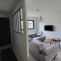 Cloison avec verrière alu noire FG RENOV