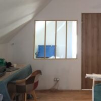 Cloison combles avec verrière bois FG RENOV